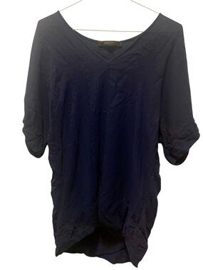 BCBGMaxAzria Navy V‑Neck Tunic Top size medium